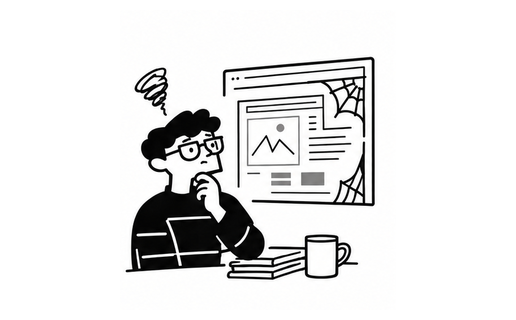 迷っている人のイラスト