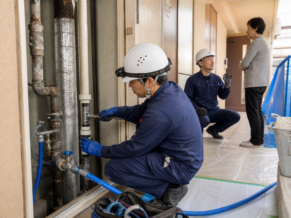 マンション 給水管更生・更新工事