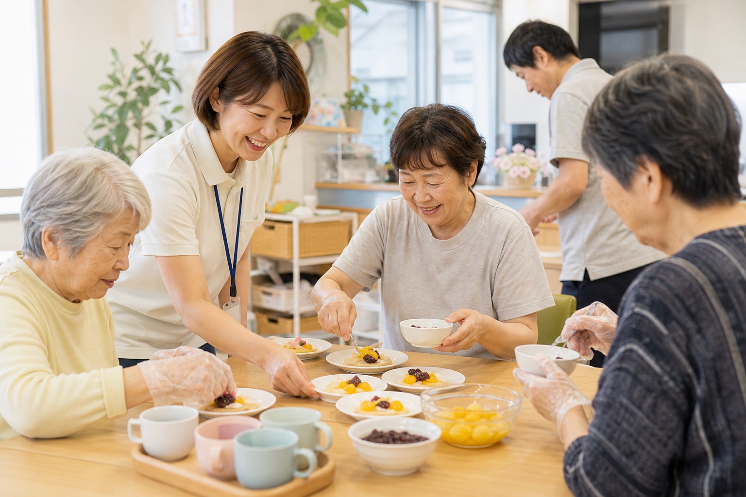 おやつの準備をするあたたかい時間