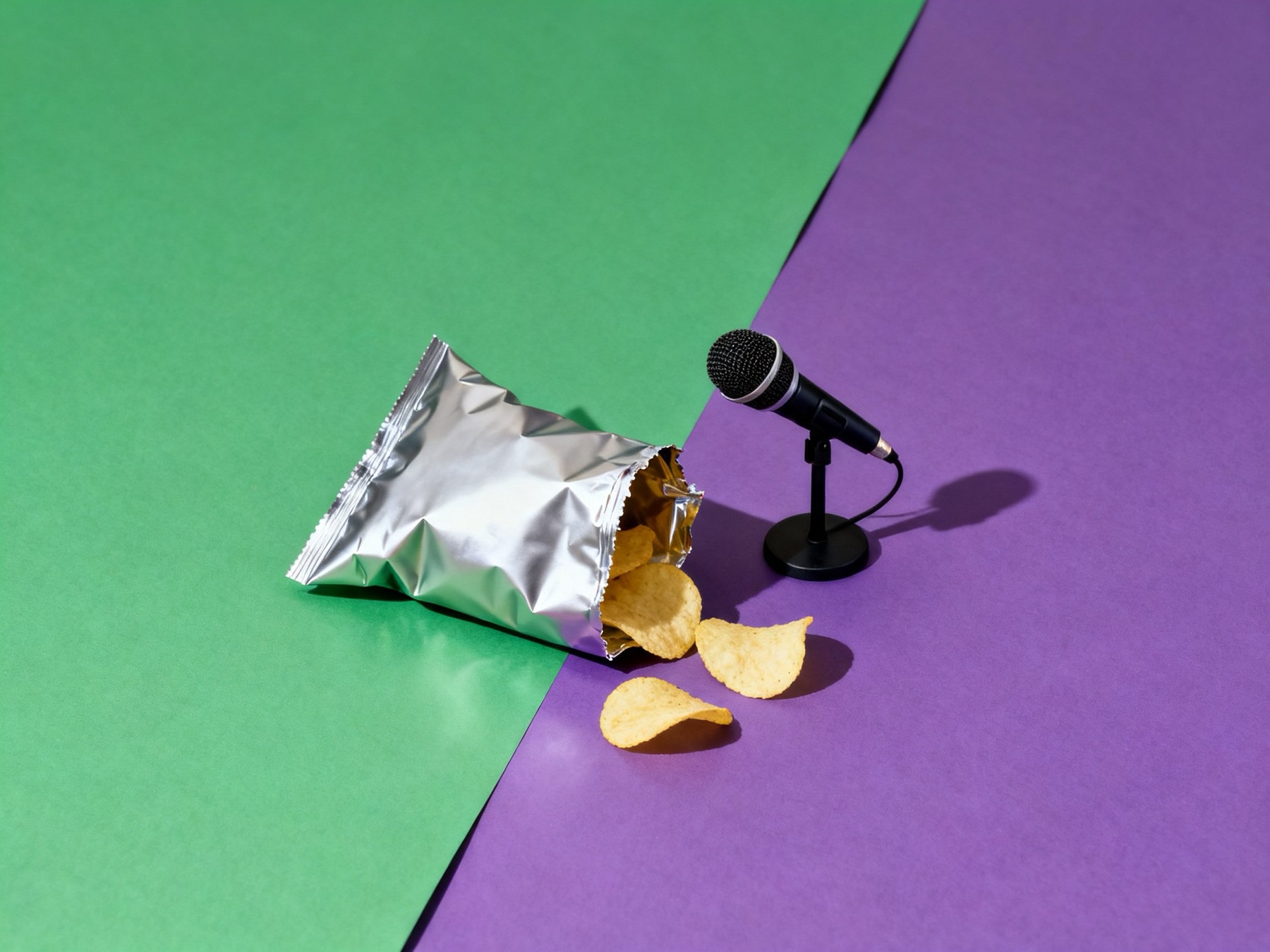 袋を開ける音だけで、15秒のCM（イメージ）