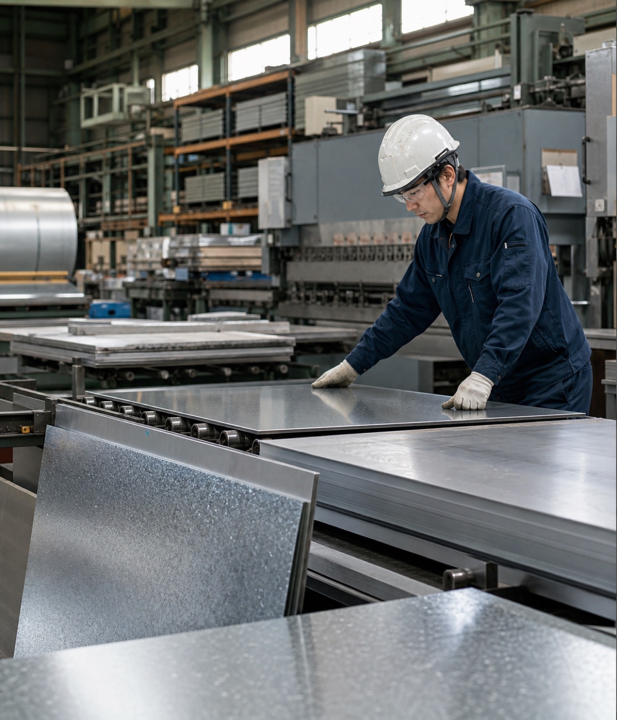 ガルバリウム鋼板とアルミ板を扱う板金加工工場