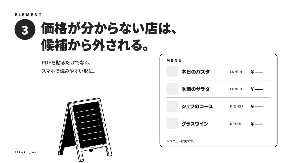 集客できる飲食店のホームページの中身(2)